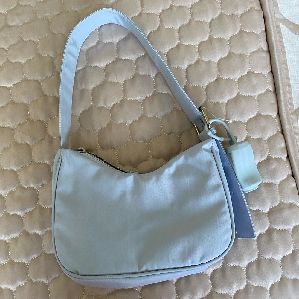 Blue Shoulder Bag w/ Hand Sanitizer Holder